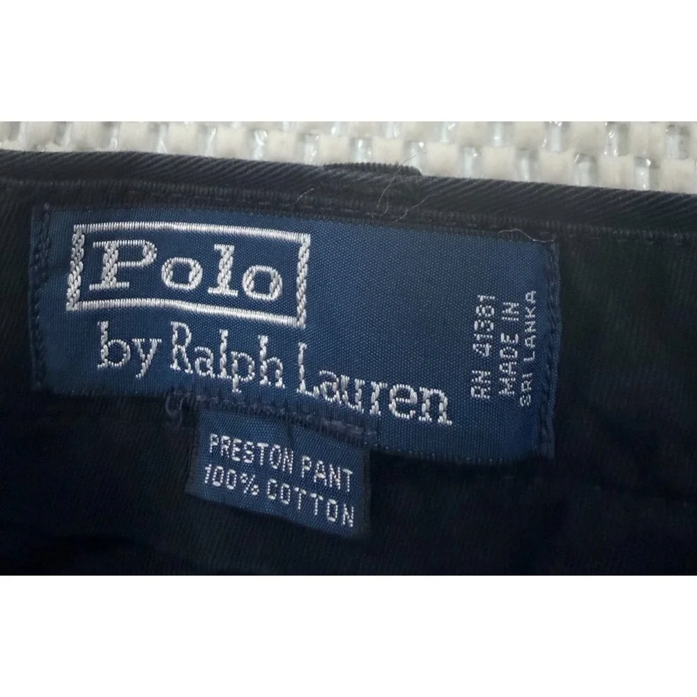 Polo Ralph Lauren Preston Pant Chino Pants Navy 34x34 100% Cotton Men's
